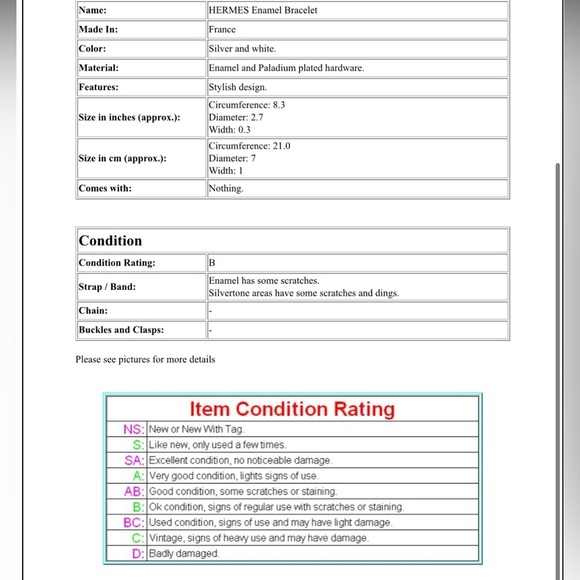 Hermes Silver and Black Men's Bracelet - Picture 10 of 10